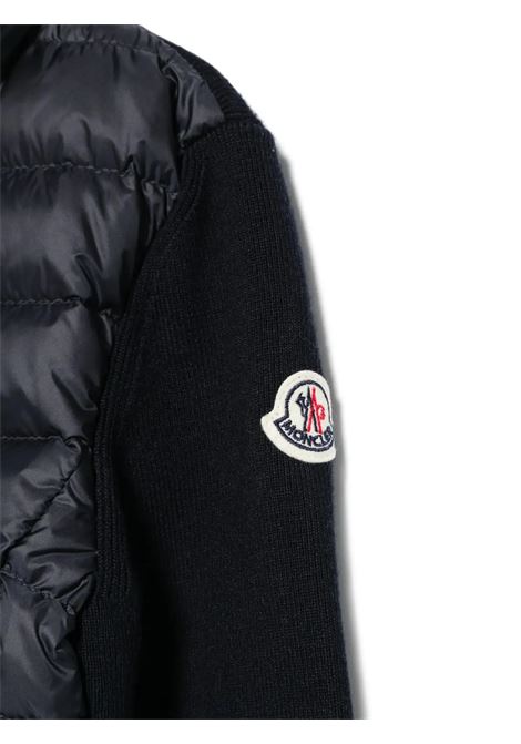 Cardigan In Maglia Con Imbottitura Frontale Blu MONCLER ENFANT | 954-9B00010 M1122742